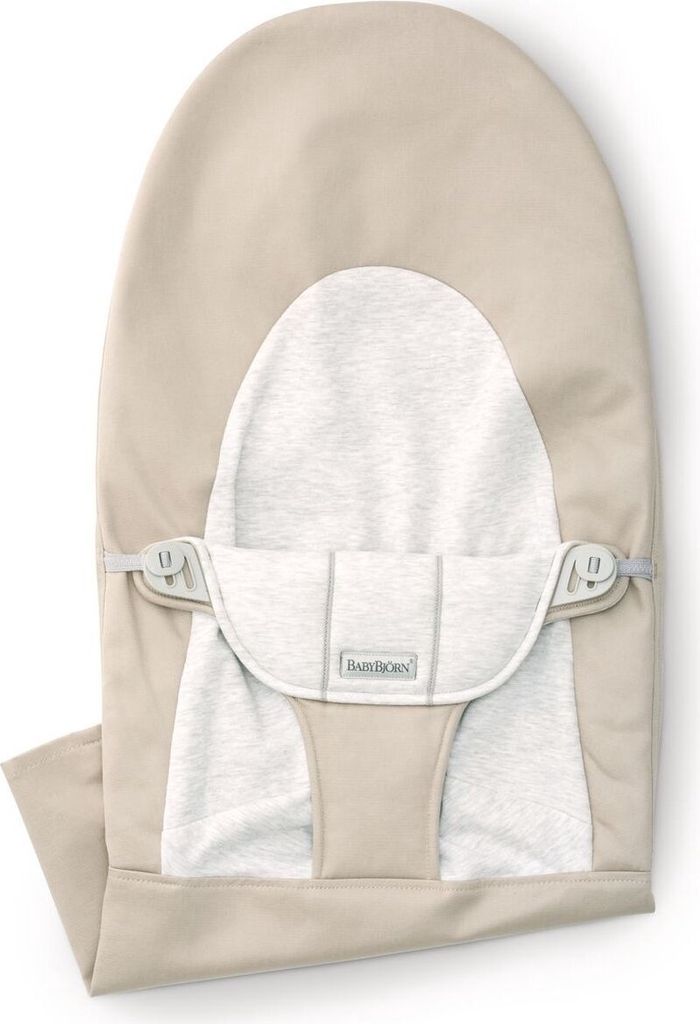 BabyBjörn Stoffbezug für Babywippe Balance Soft Woven Jersey Beige Grau