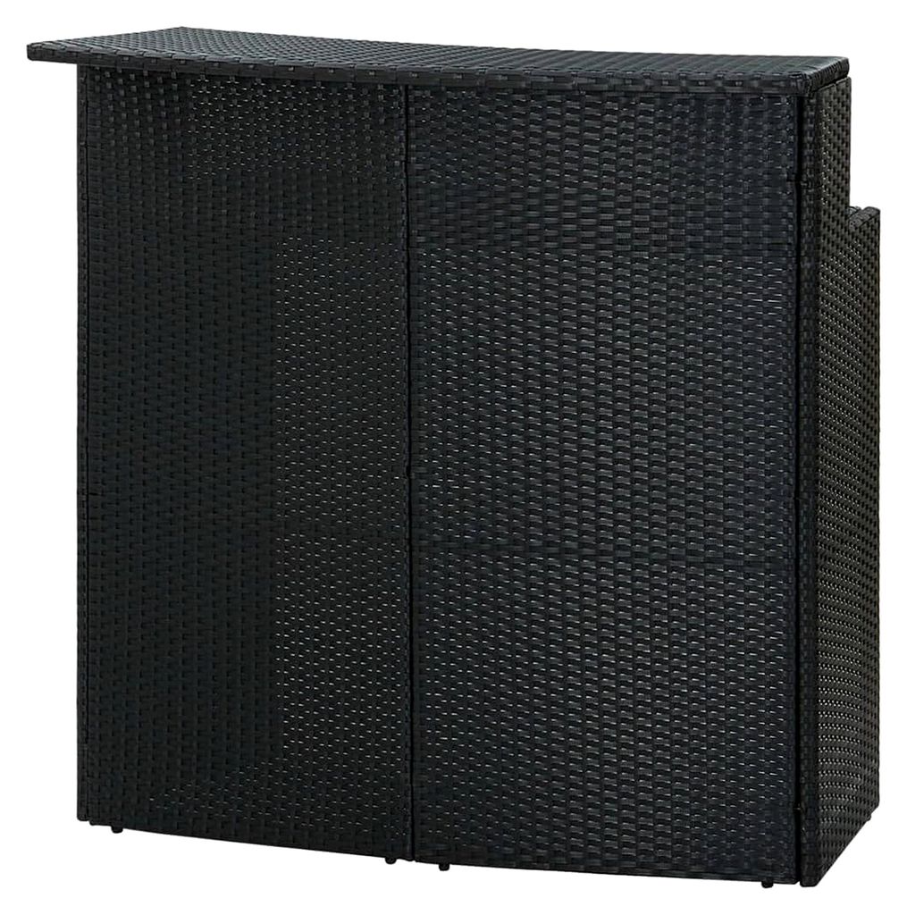 Garten Bartisch Stehtisch Gartentheke Gartenbar Bar Tresen Terrassentisch Bistrotisch Schwarz 120x55x110cm