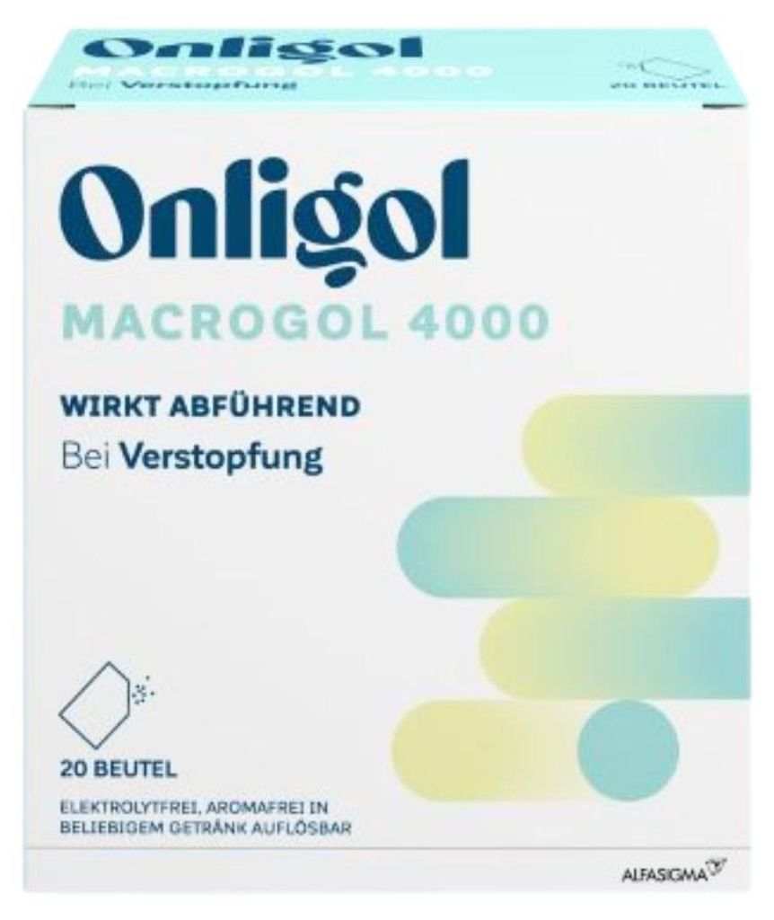 Onligol Macrogol 4000 - Sanfte, effektive Hilfe bei Verstopfung und Obstipation - mit Macrogol 4000 - ohne Zusatzstoffe & Zucker, 20 St. Beutel