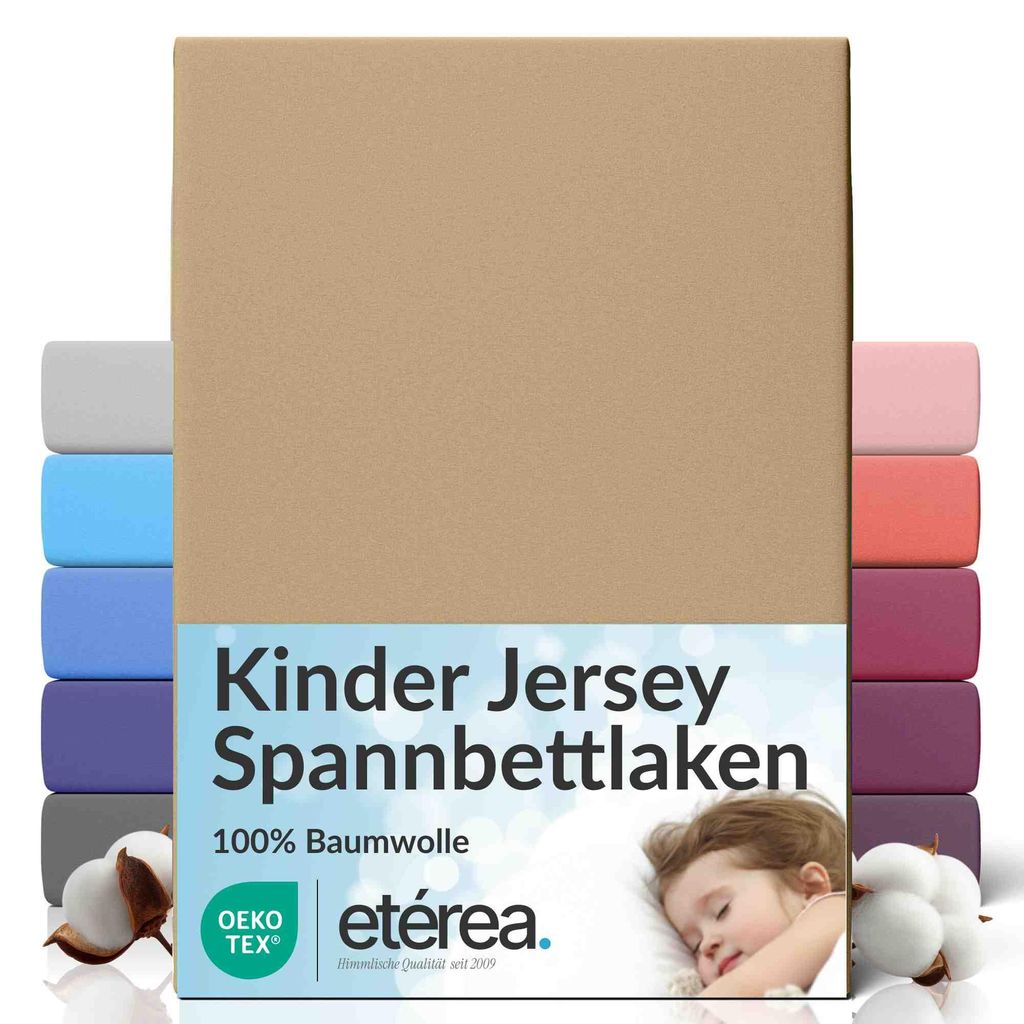 Jersey Spannbettlaken 60x120 - 70x140 cm, 100% Baumwolle Produktbild 