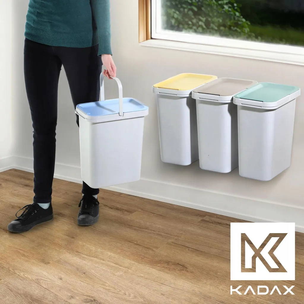 Système de tri 4 x 12 litres avec support robuste - Capacité 48 Litres