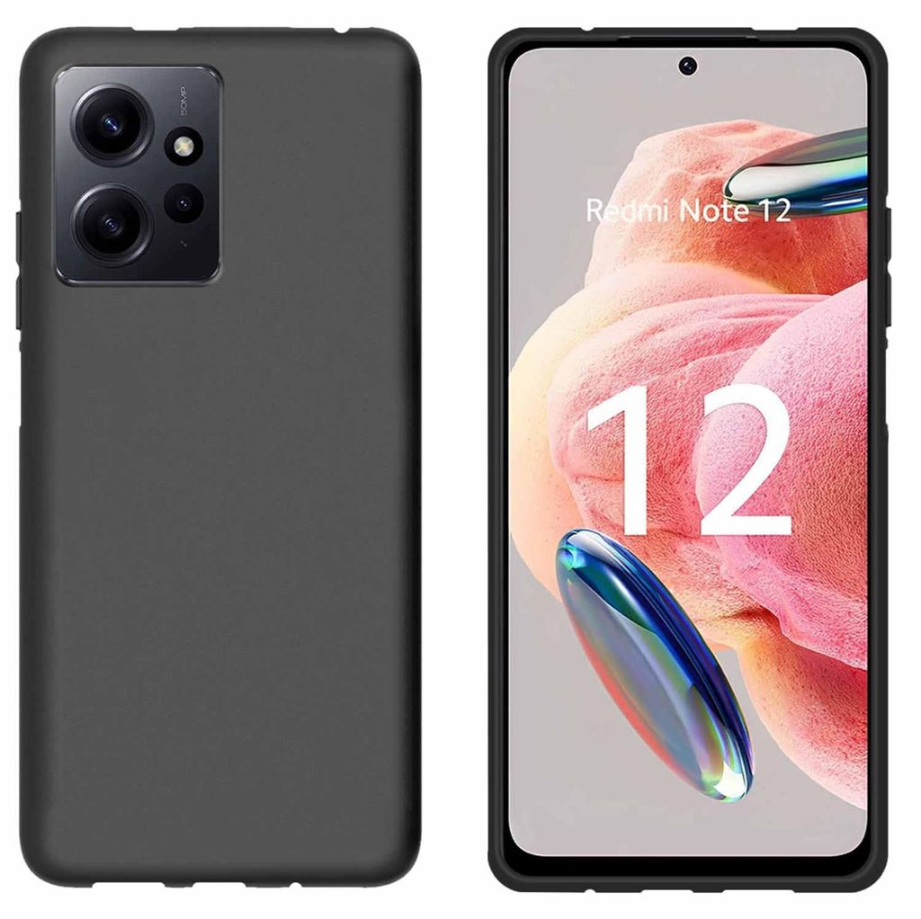 Pre Xiaomi Redmi Note 12 4G Silikónová ochrana čierny Obrázok produktu 
