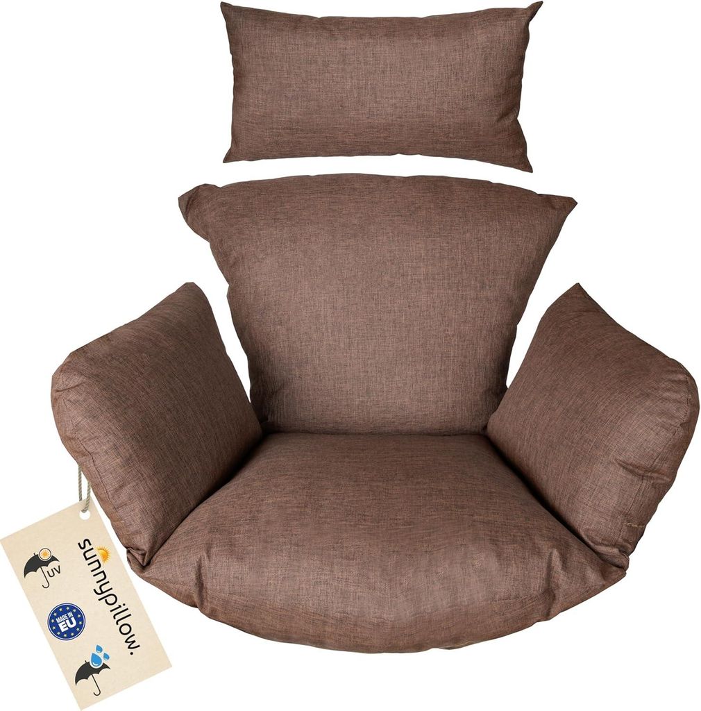 sunnypillow Hängesessel Kissen - Auflage für Rattan & Produktbild 