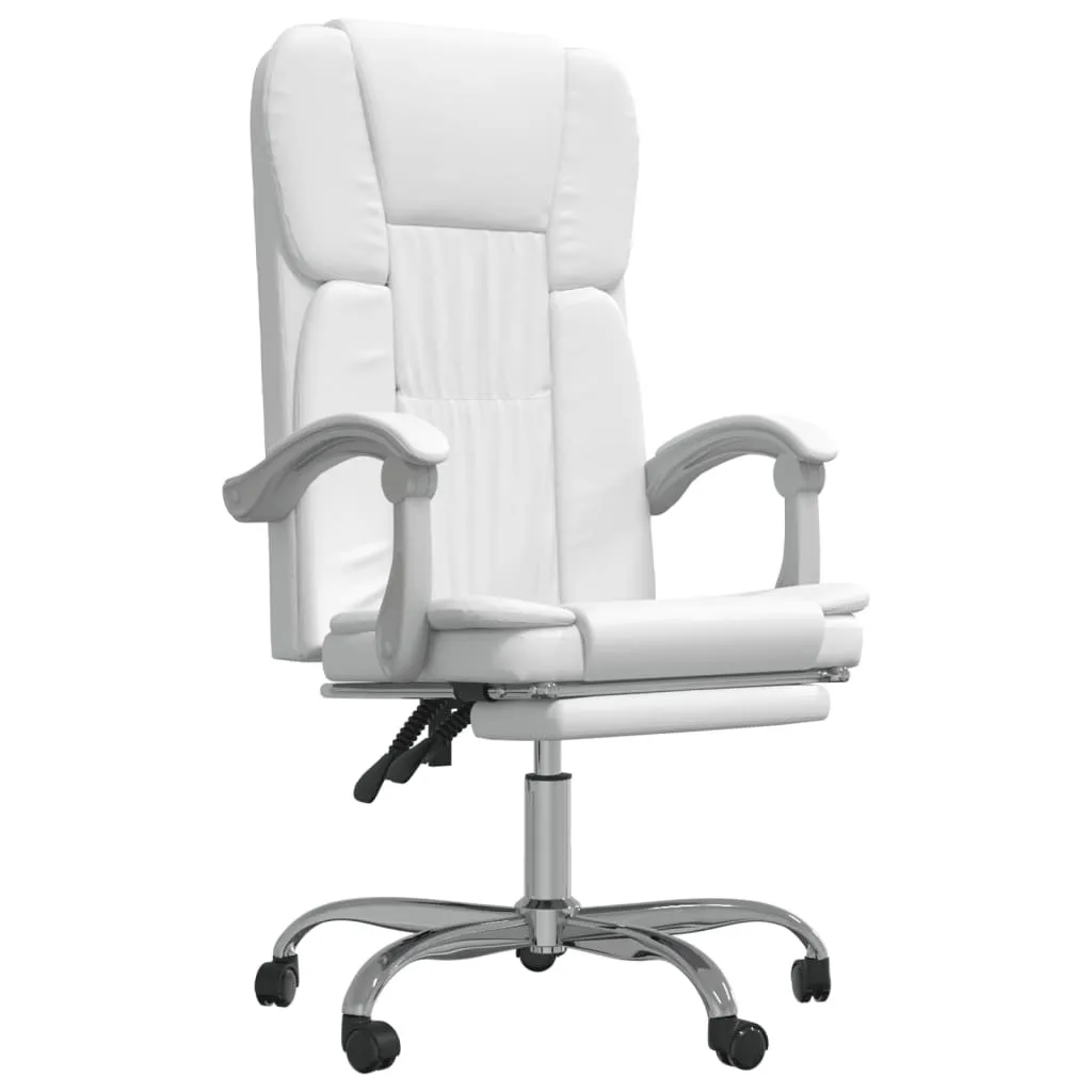 Sedia Ufficio Bianca Reclinabile vidaXL - Design Moderno in Similpelle