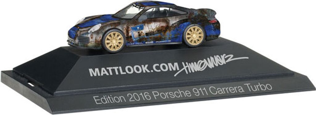 PORSCHE 911 Turbo Mattlook Edition 3, HER101981, Maßstab1/87, HERPA