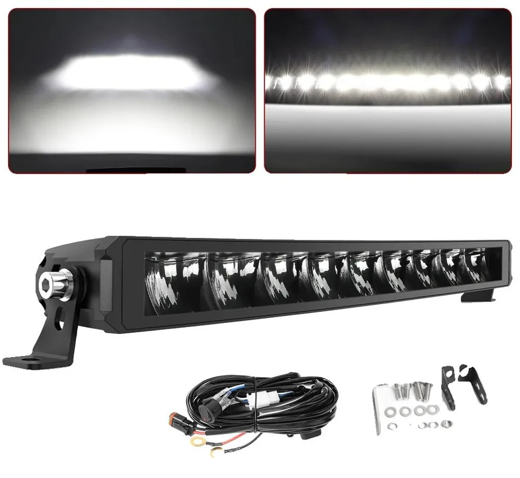 Barre lumineuse LED 20 pouces courbée haute durabilité pour véhicule offroad