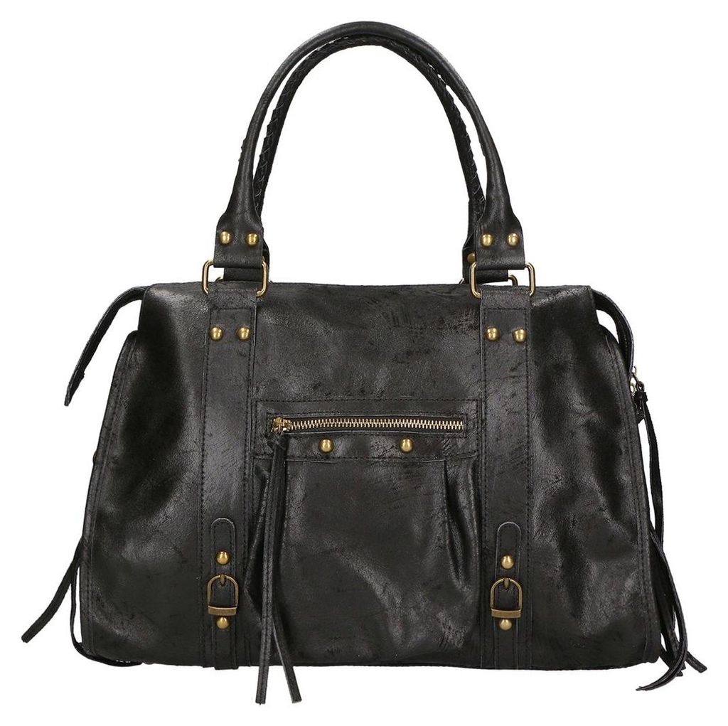 Elara Damen-Schultertasche aus echtem Wildleder Blau  Italy Produktbild 