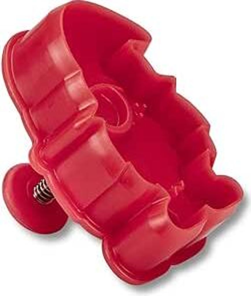 Städter Präge-Ausstecher Wichtel, Plätzchenausstecher, Keksausstecher, Ausstechform, Kunststoff, Rot, 6 cm, 169258