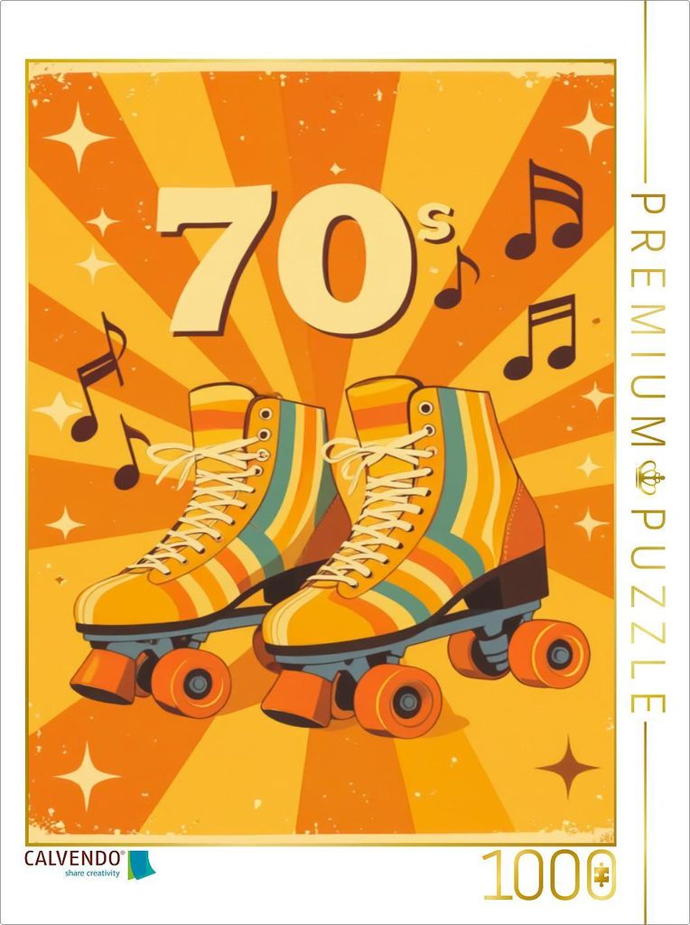 CALVENDO Puzzle Retro Roller Skates | 1000 Teile Lege-Größe 64x48cm Foto-Puzzle für glückliche Stunden