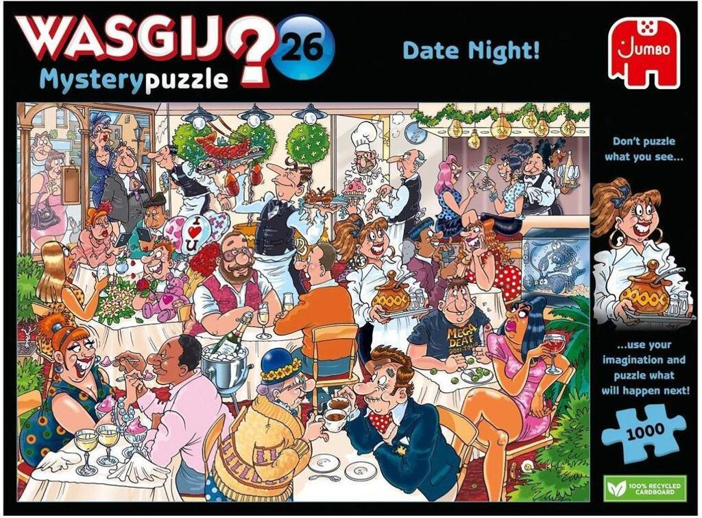 Jumbo Spiele 1110100331 Wasgij Mystery 26 Date Night! 1000 Teile Puzzle