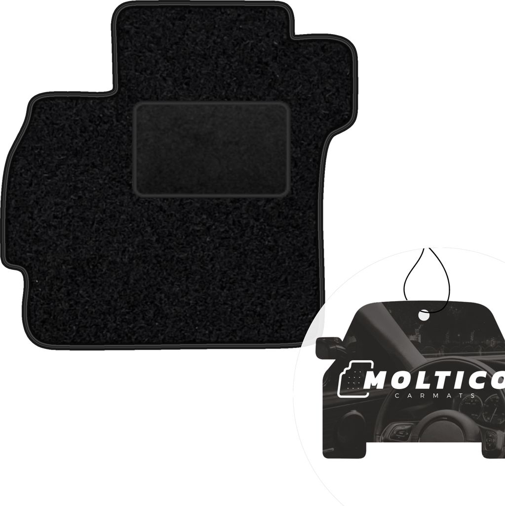 moto-MOLTICO Fahrer Fußmatte Auto Velours Fahrerseite Autoteppiche Schwarz Fahrermatte 1-teilig passend für Mazda 5 I 2005-2010