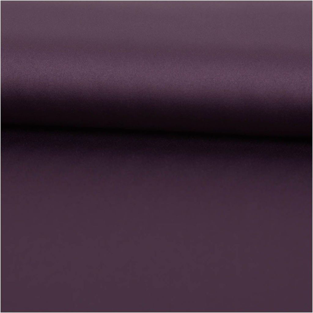 Royal Micro Satin Stoff Meterware aubergine 1,40 m breit