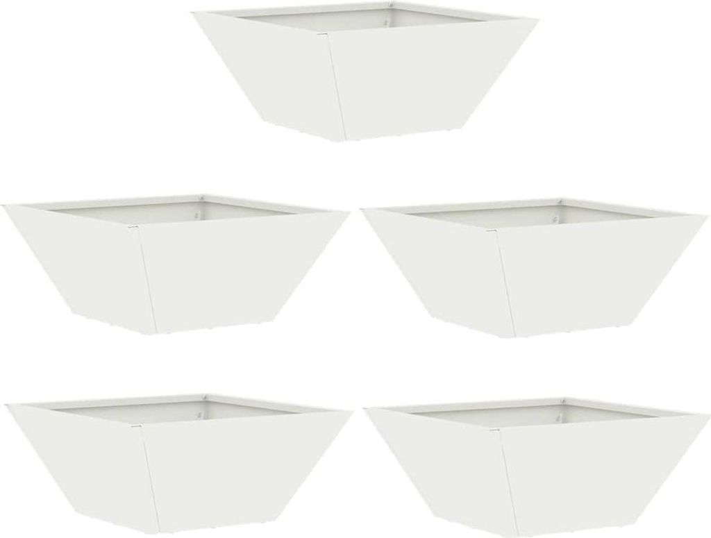 Garten-Pflanzgefäß 5 pcs Weiß 35 x 35 x 15 cm