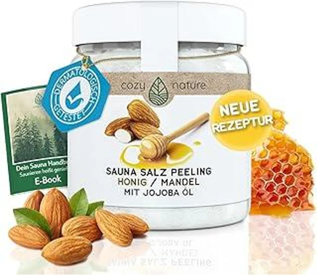Scrub Corpo Sauna CozyNature 500g | Miele e Mandorle con Vitamina E - 1