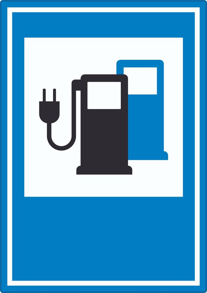 Stromtankstelle 365-65 Symbol Aufkleber A7 (74x105mm)