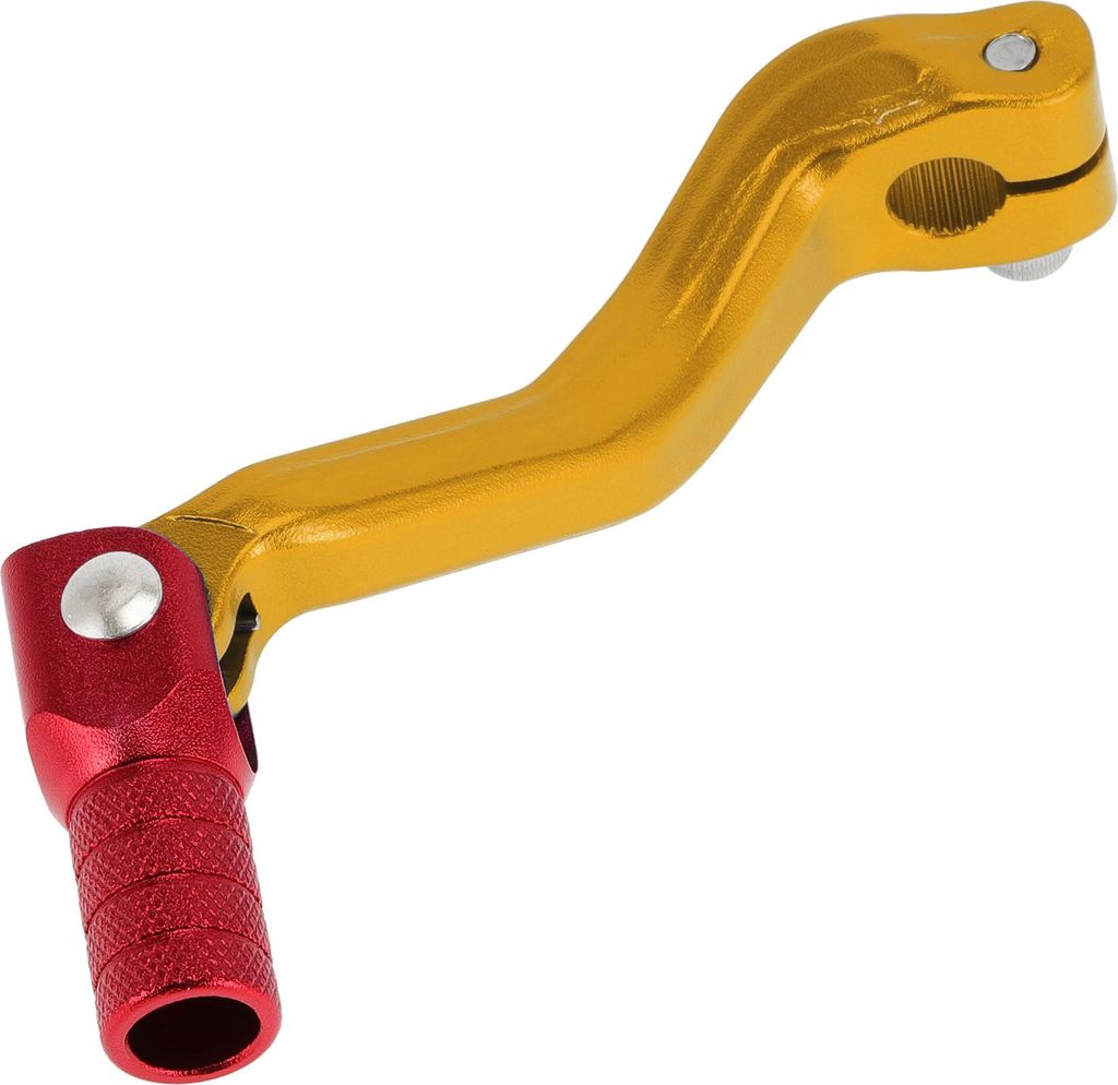 Faltbarer Motorrad-Schalthebel für Kayo T2 Aluminiumlegierung Pedal-Schalthebelarm Goldfarbener Hebel Roter Kopf