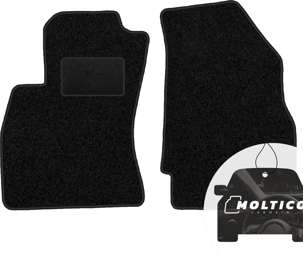 Tappetini Opel Combo III 2011-2018 in Velours Nero moto-MOLTICO Set 2 Pezzi