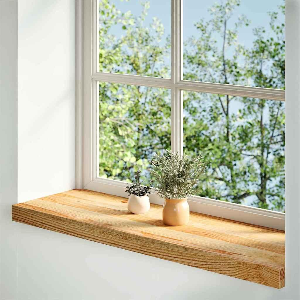 vidaXL Fensterbänke 2 Stk. Hellbraun 70x25x2 cm Massivholz Eiche
