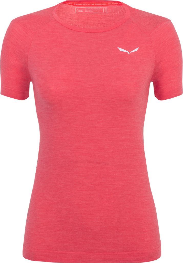 Zebru Fresh Merino Responsive T-Shirt Damen - Salewa, Farbe:6200 calypso coral, Größe:IT 48 / DE 42