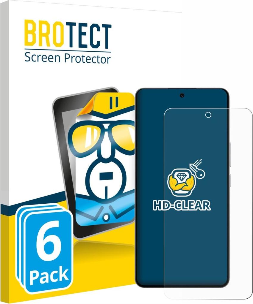 6x Für Oppo K13 Turbo Pro Schutzfolie BROTECT Displayschutz Display Schutz Folie Klar Transparent