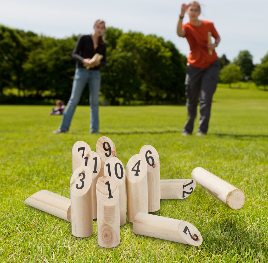 relaxdays Kubb Wikingerspiel Wurfspiel Produktbild 2