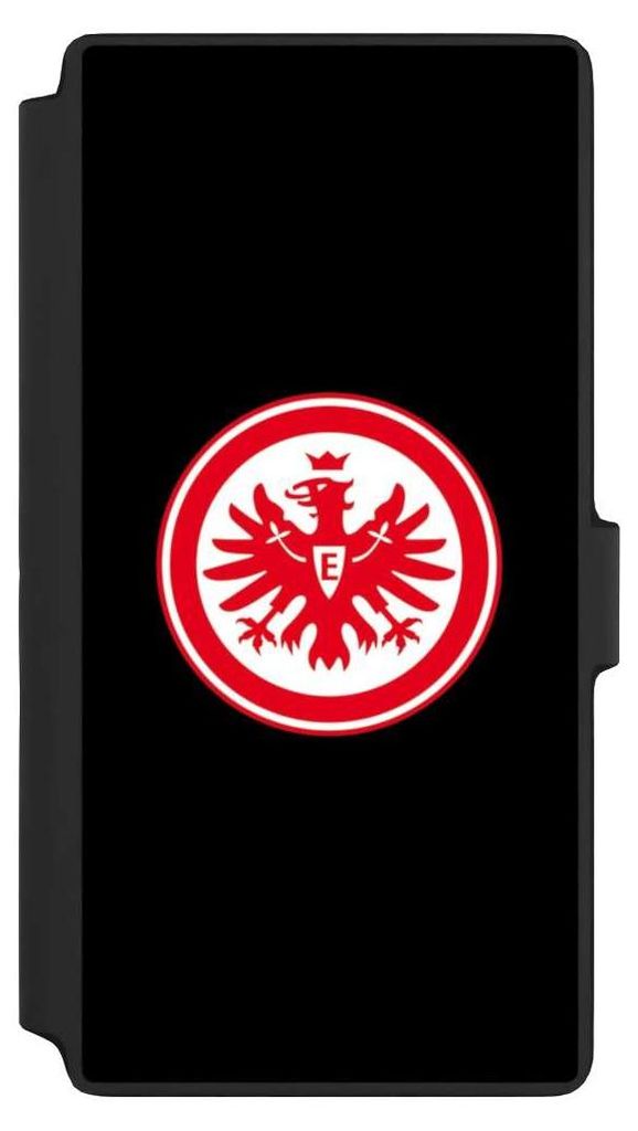 NIVOCASE Klapphülle für Samsung Galaxy S22 Ultra Handyhülle aus Kunst Leder NIVOflip schwarz Adler Eintracht Frankfurt SGE