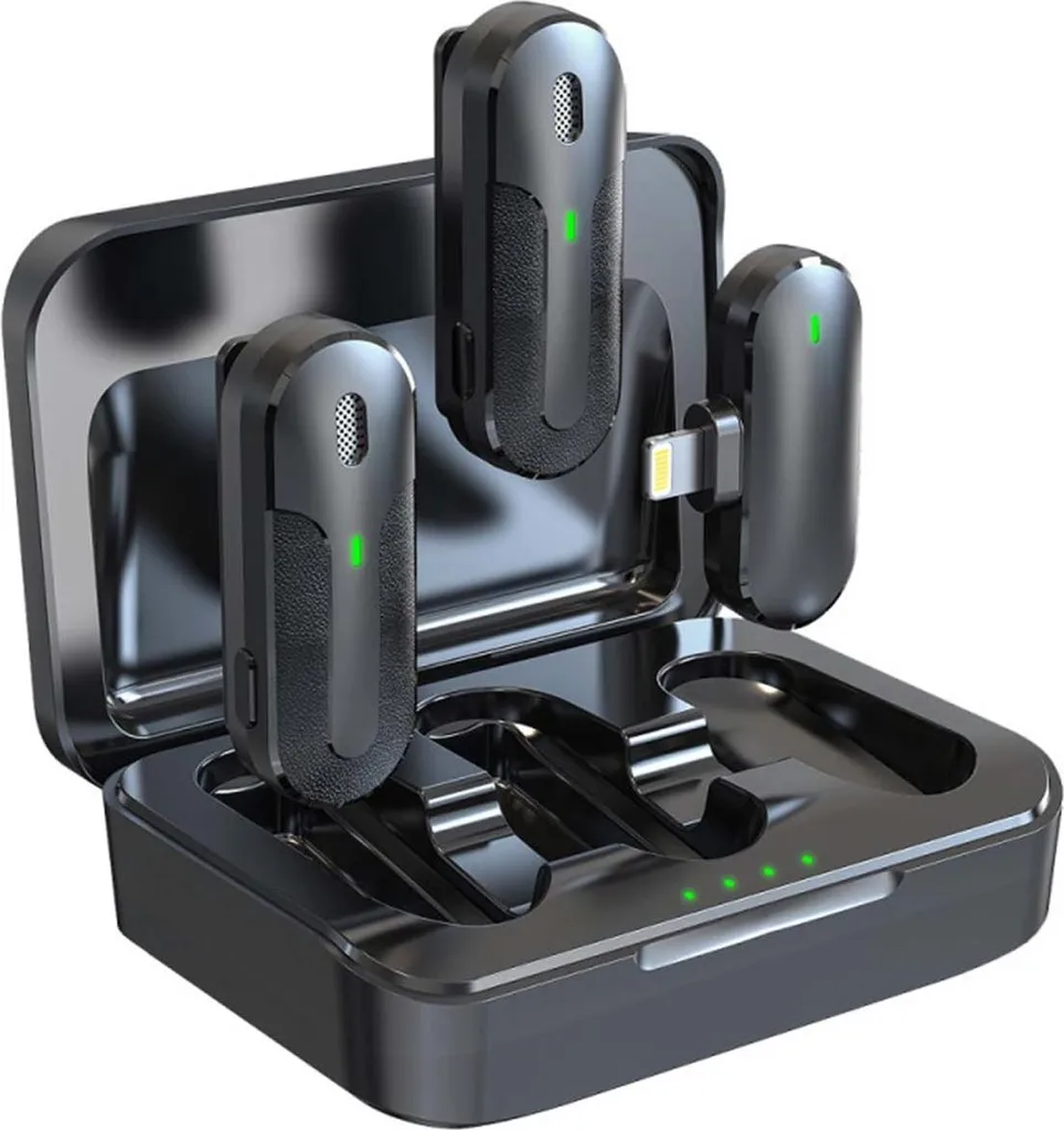 Double Micro sans Fil Devia ENC Lightning Noir pour iPhone et iPad - 3