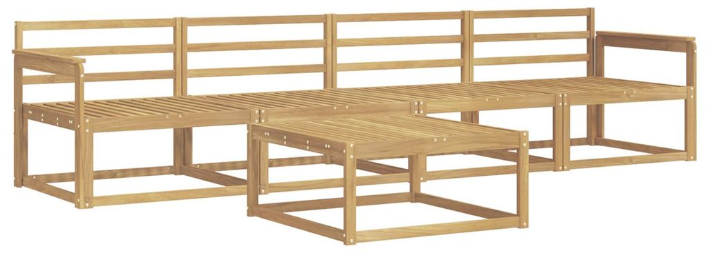vidaXL Outdoor-Sofagarnitur 5 pcs Weiß 79 x 79 x 37 cm