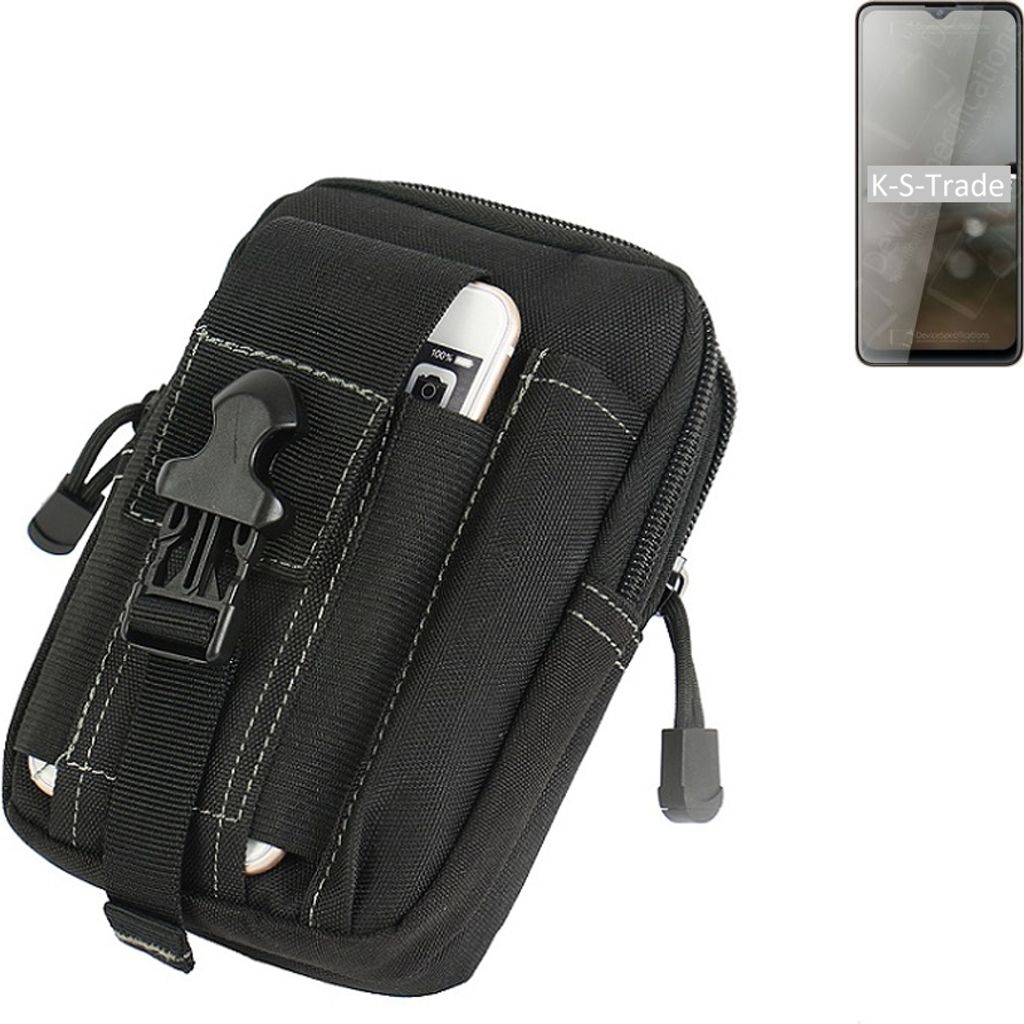 K-S-Trade Gürtel Tasche kompatibel mit Cubot Note 20 Gürteltasche Holster Schutz Hülle Handy Hülle Smartphone outdoor Handy-Hülle schwarz