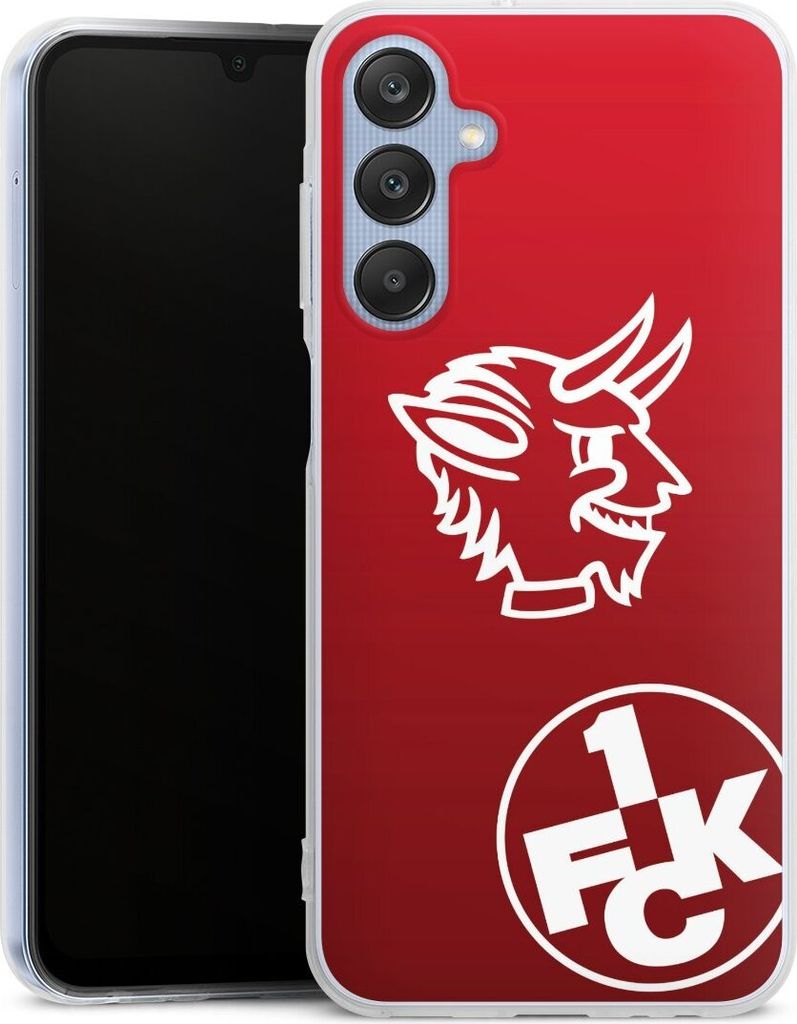 DeinDesign Handyhülle für Samsung Galaxy A25 5G Silikon Hülle Case Smartphone Schutzhülle 1. FC Kaiserslautern Offizielles Lizenzprodukt Teufel