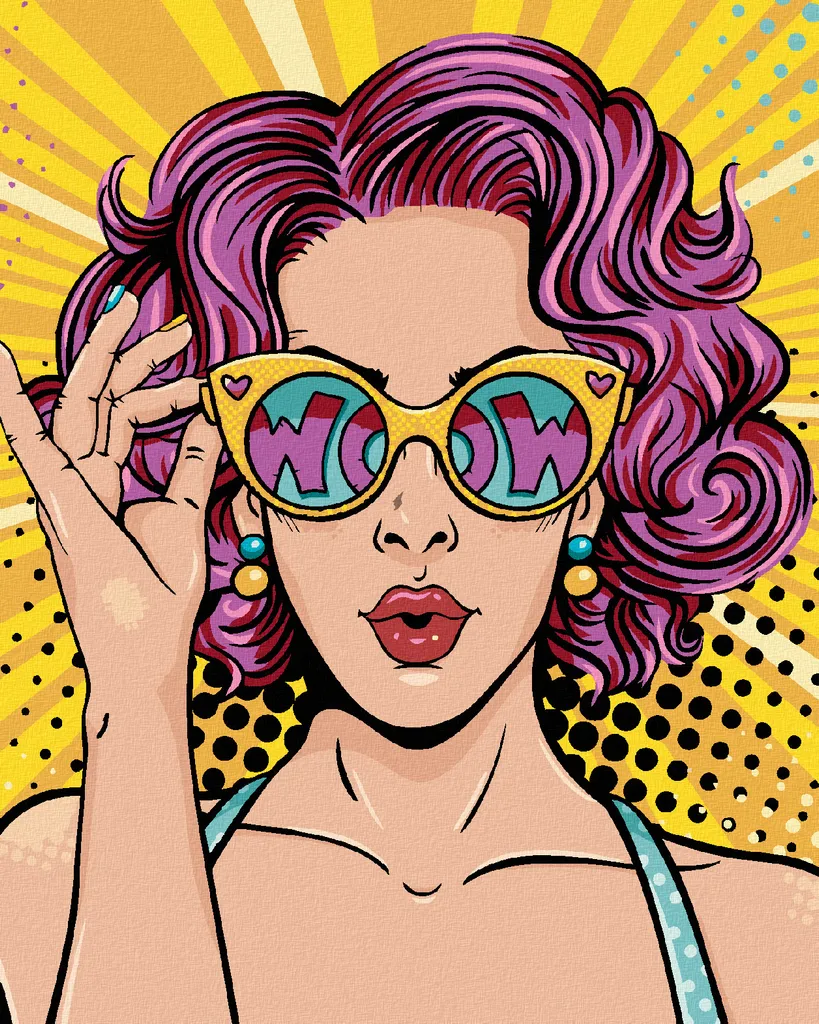 Zuty Pittura Diamante 5D Donna Pop Art - Set Completo con Telaio