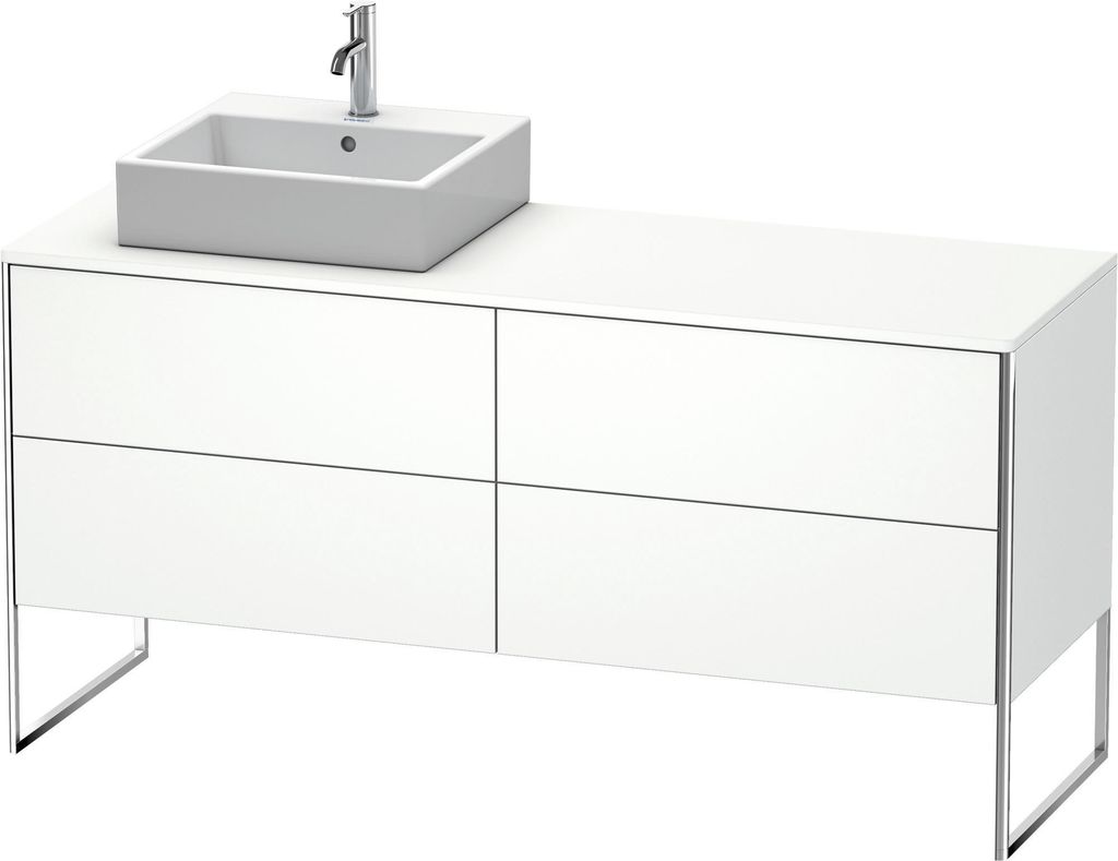 Duravit XSquare Konsolenwaschtischunterbau freistehend, 4 Auszüge, Becken links, 1600x778x548mm, XS4924L1818