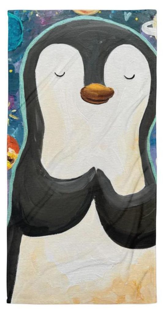Mr. & Mrs. Panda Reisehandtuch Pinguin Universum Design - Weiß - Geschenk, Badehandtuch, Handtuch, Strandtuch, Duschtuch