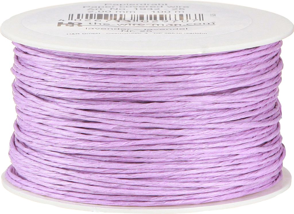 Papierkordel Draht Ø2mm 100m Lavendel für Dekoration & Gartenparty