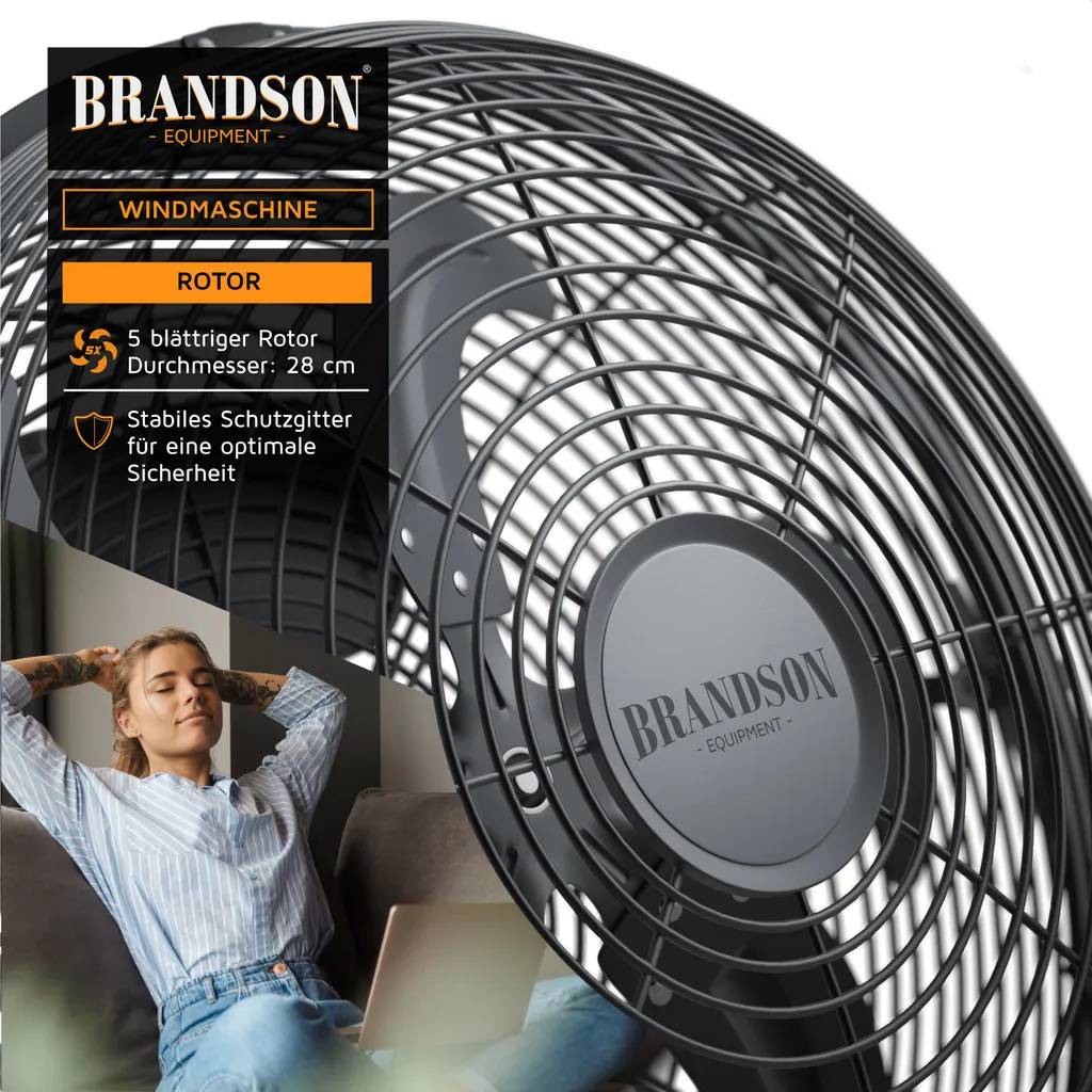 Ventilateur sur pied inclinaison continue Débit d'air élevé 55W