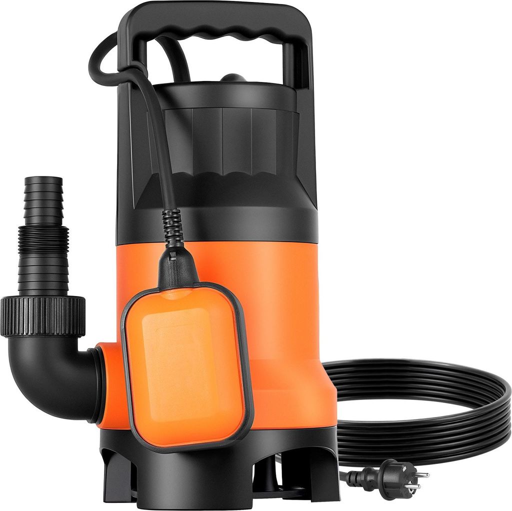Tauchpumpe - Schmutzwasserpumpe - 650 W - 15.000 l/h Fördermenge - Automatischer Schwimmerschalter - 8 m Förderhöhe - Für Schmutz- und Klarwass...