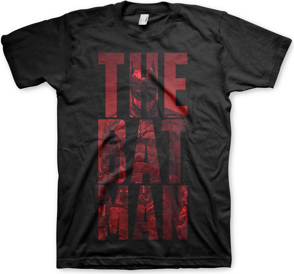 The Batman Stacked T-Shirt - X-Large - Black