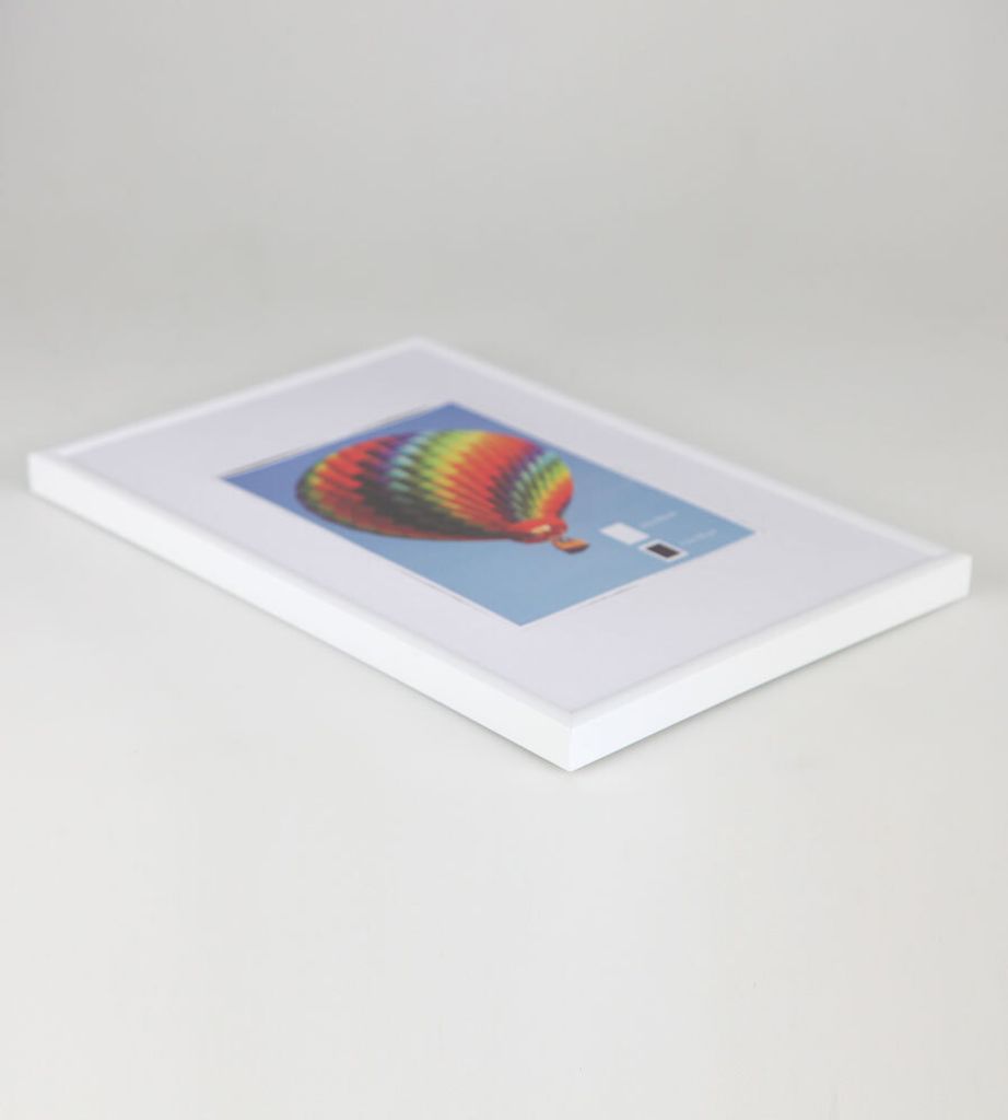 Bilderrahmen mit Klarglas quadratisch fotorahmen Kunststoff Posterrahmen Vintage Collage Picture Frame New Lifestyle - Farbe: Weiß | Format: 50x50