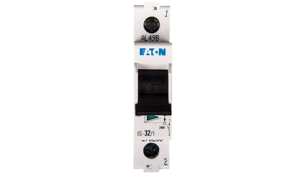 Interrupteur principal 32A Eaton IS-32/1 haute fiabilité 1P 240V