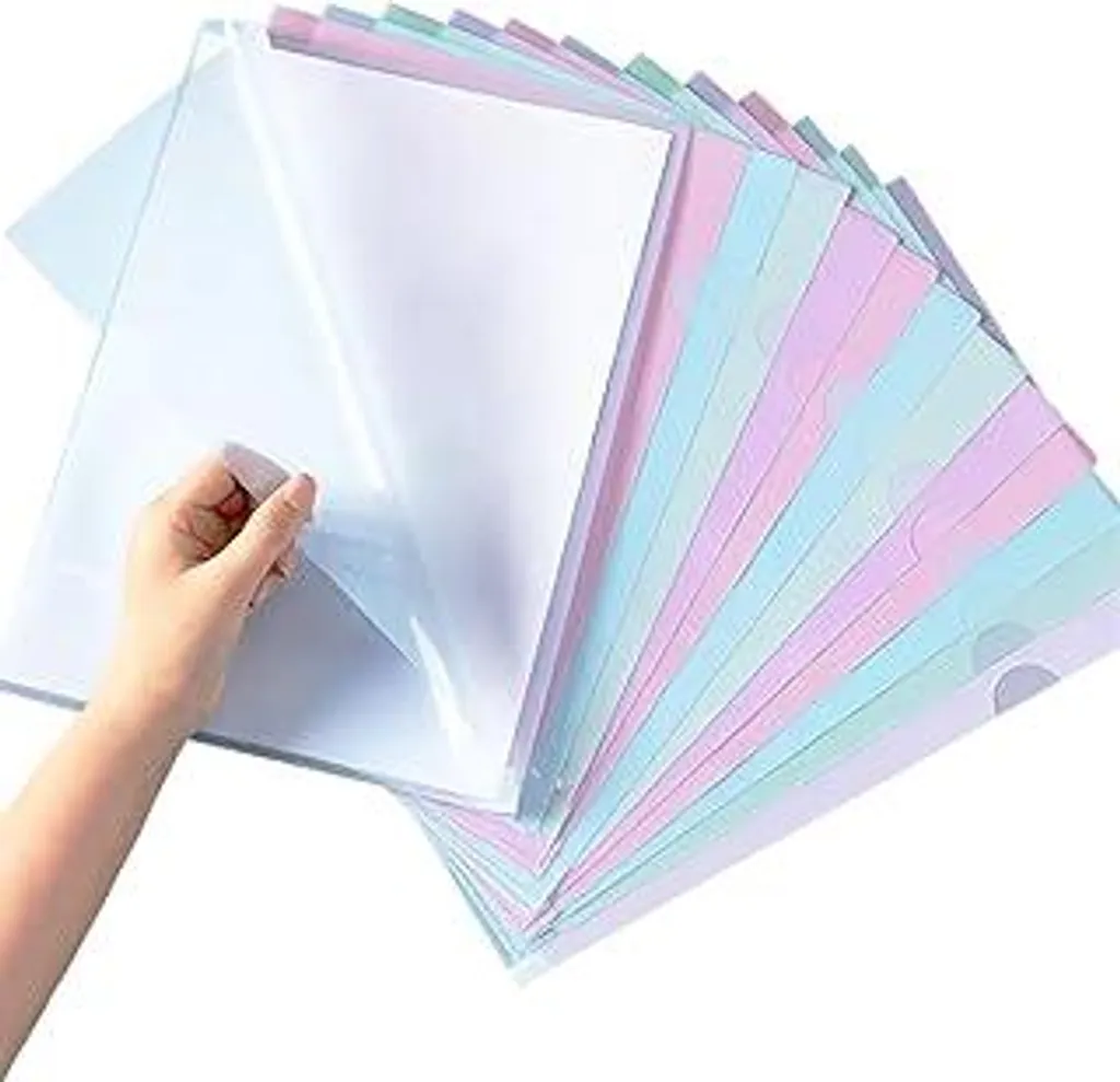 Set 24 Cartelle A4 Trasparenti HIGA-JKL | Organizer Ufficio e Scuola