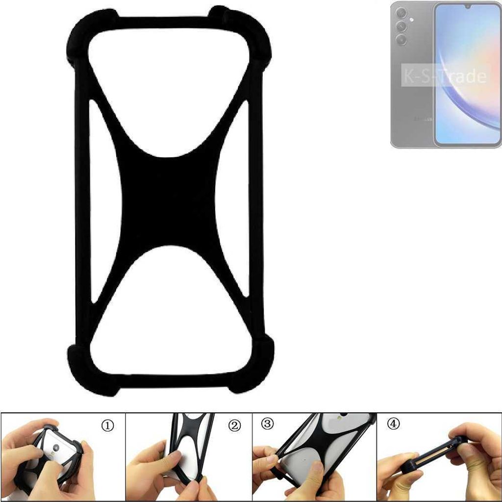 K-S-Trade Handy-Hülle Schutz-Hülle kompatibel mit Samsung Galaxy A34 5G Silikon Bumper TPU Softcase Smartphone Stoßschutz, schwarz