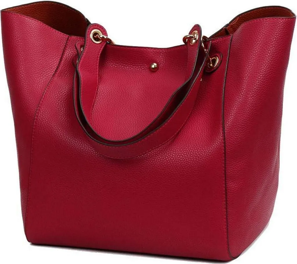 Coolives Shopper 2-in-1 Vintage: Borsa a Mano in Pelle PU Alta Qualità