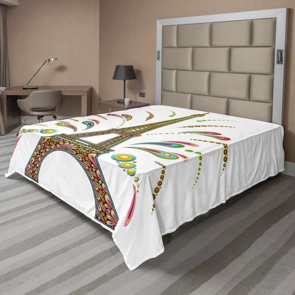 Lenzuolo ABAKUHAUS Torre Eiffel 260x228 Multicolore - Qualità Top