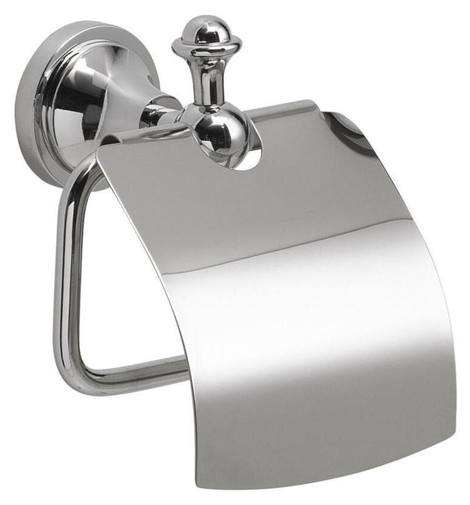 Gedy NEVIS toiletrolhouder met deksel, chroom Productafbeelding 