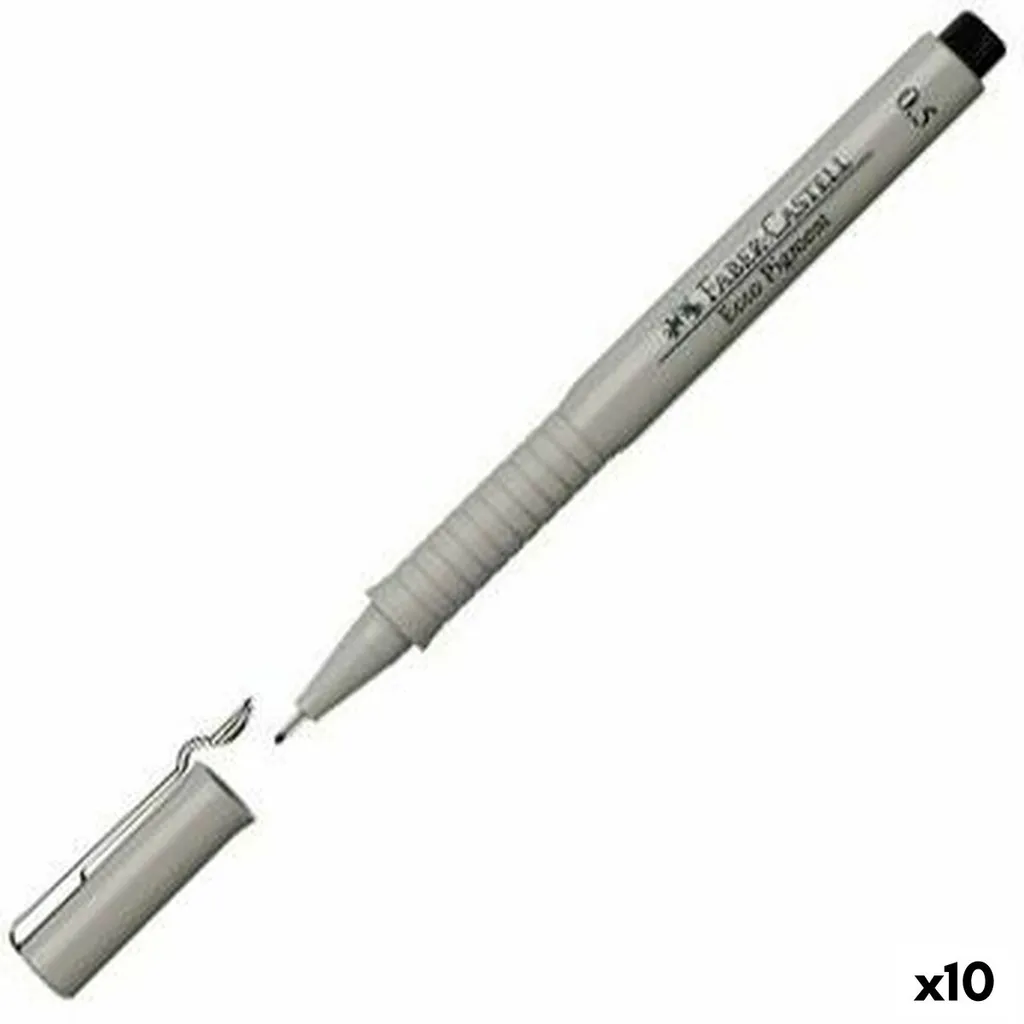 Feutre Ecco Pigment 0,5 mm à encre pigmentée noire lot de 10 pièces