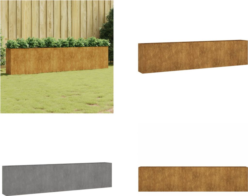 vidaXL Hochbeet 360x40x80 cm Cortenstahl - Hochbeet - Produktbild 