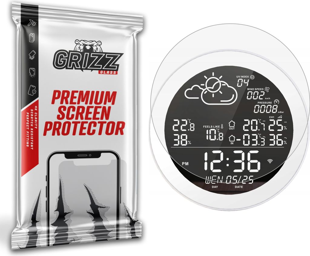 Matte Folie GrizzGlass PaperScreen für die Wetterstation SETTI+ SMS603
