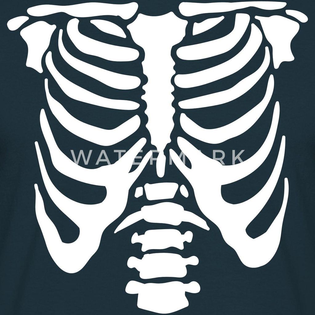Spreadshirt Halloween Skelett Kostüm Männer T-Shirt, 4XL, Navy
