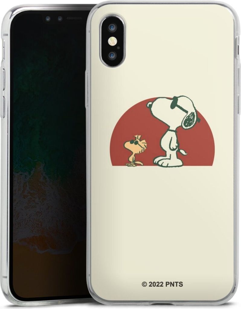 DeinDesign Slim Hülle für Apple iPhone Xs Silikon Case Ultra Dünn Handyhülle Offizielles Lizenzprodukt Snoopy Kindheit