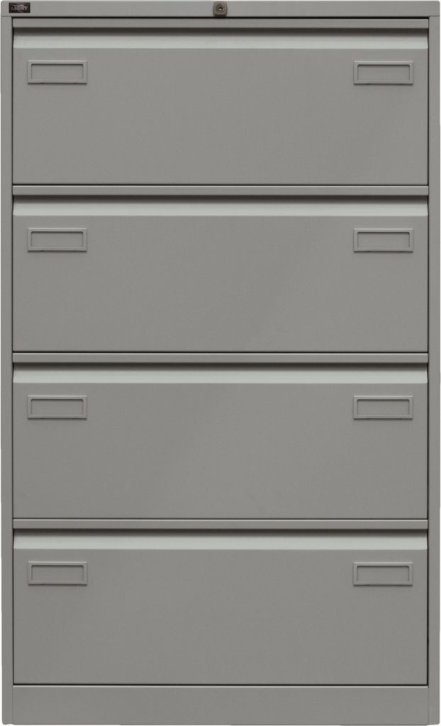 Bisley Hängeregistratur Schrank Light - 4 Schübe - Farbe: Silber